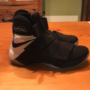 Lebron Soldier 10s Black and White